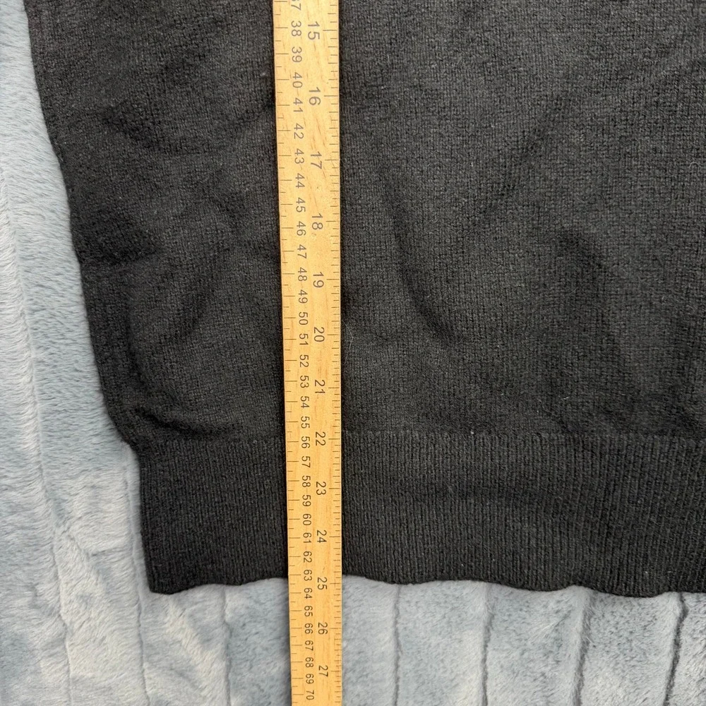 Banana Republic Mens Extra Fine Merino Wool Crew Neck Sweater Black 969854 L